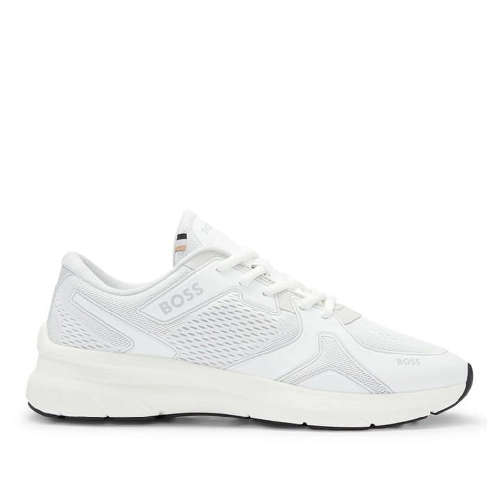 Hugo Boss Owen Mixed Material Trainers - White